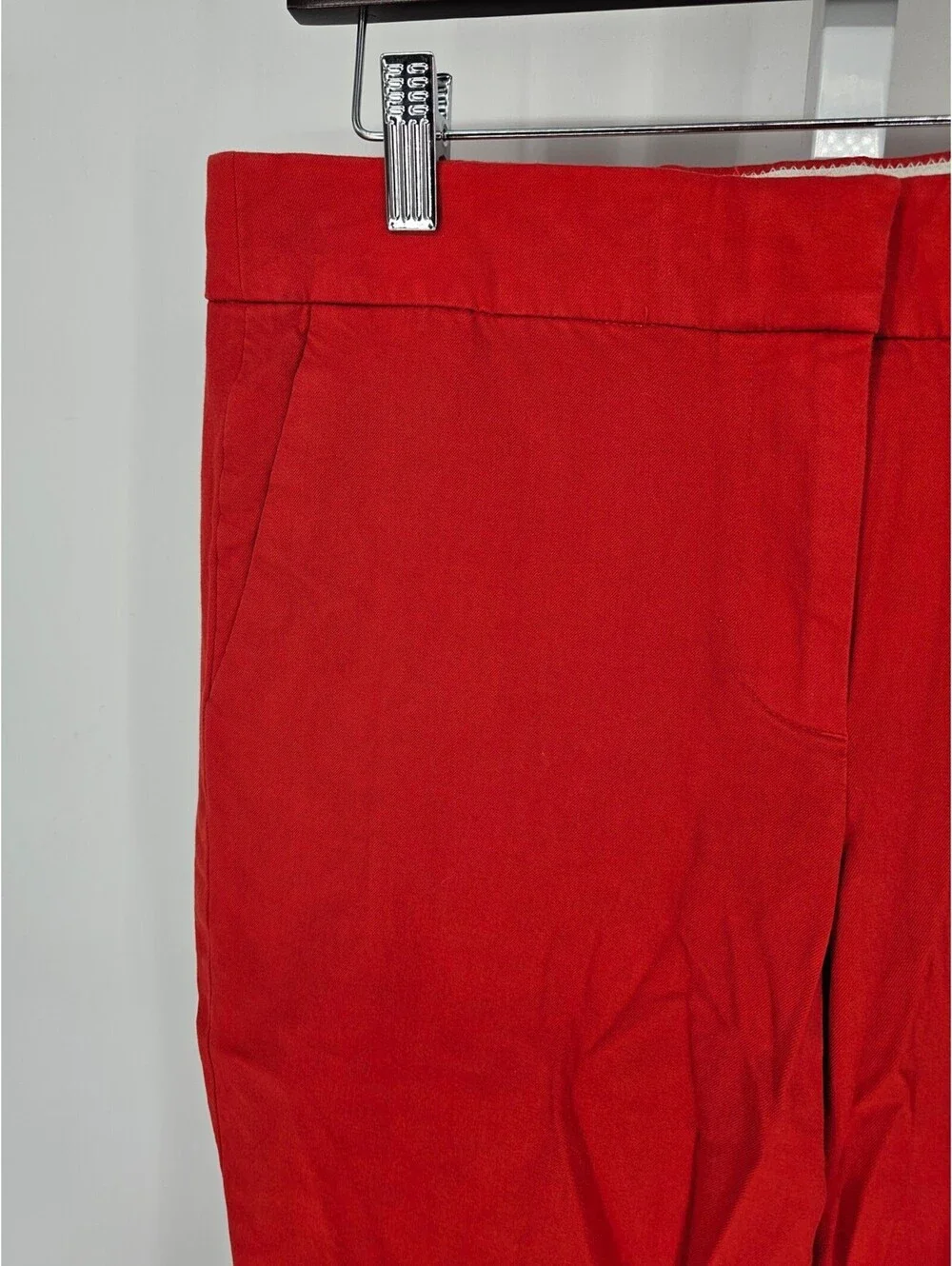 J Crew Womens Sz 10 Chino Dress Pants Bright Red Straight Leg